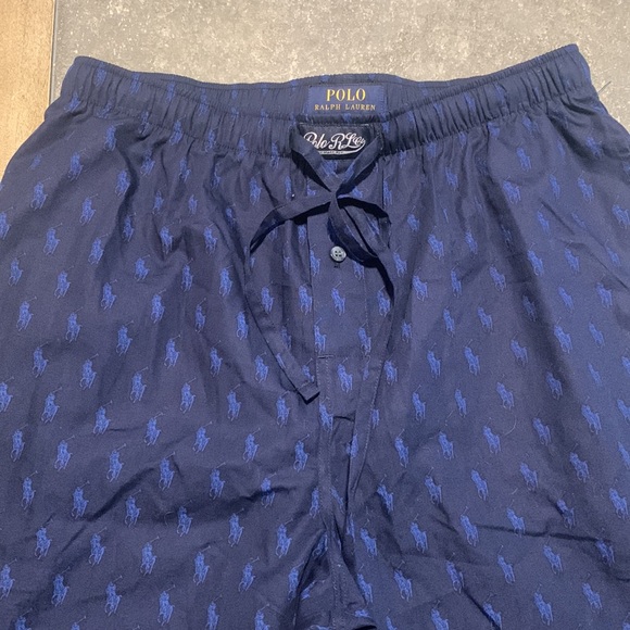 POLO RALPH LAUREN All Over Pony Player Woven Sleepwear NWT size Medium - Picture 5 of 6